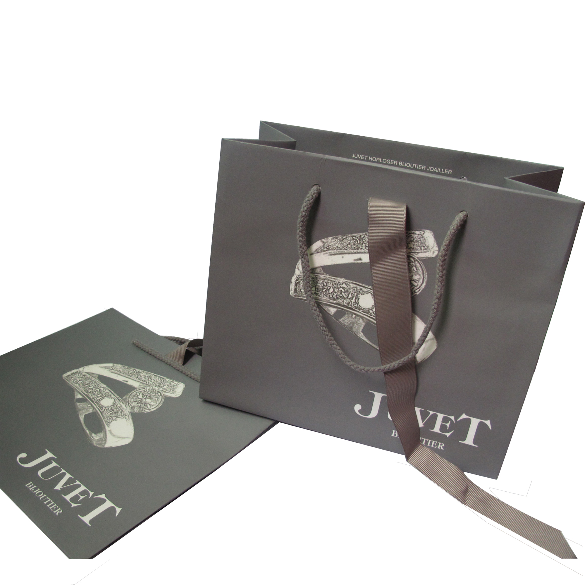 luxury paper bag with ribbon handle
